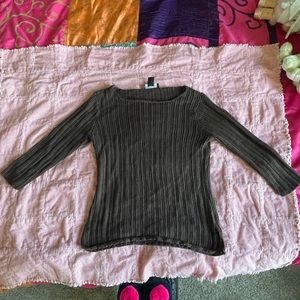 brown sweater with see through little holes